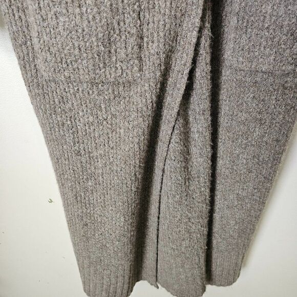 NWOT EXPRESS GREY WOOL BLEND LONG DUSTER OPEN CARDIGAN WITH POCKETS SZ M - Picture 11 of 14